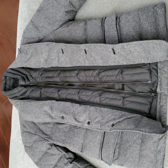 🆕️ VINCE CAMUTO Men's Gray Flannel Quilted Down & Feather Jacket SIZE: M - Picture 6 of 16